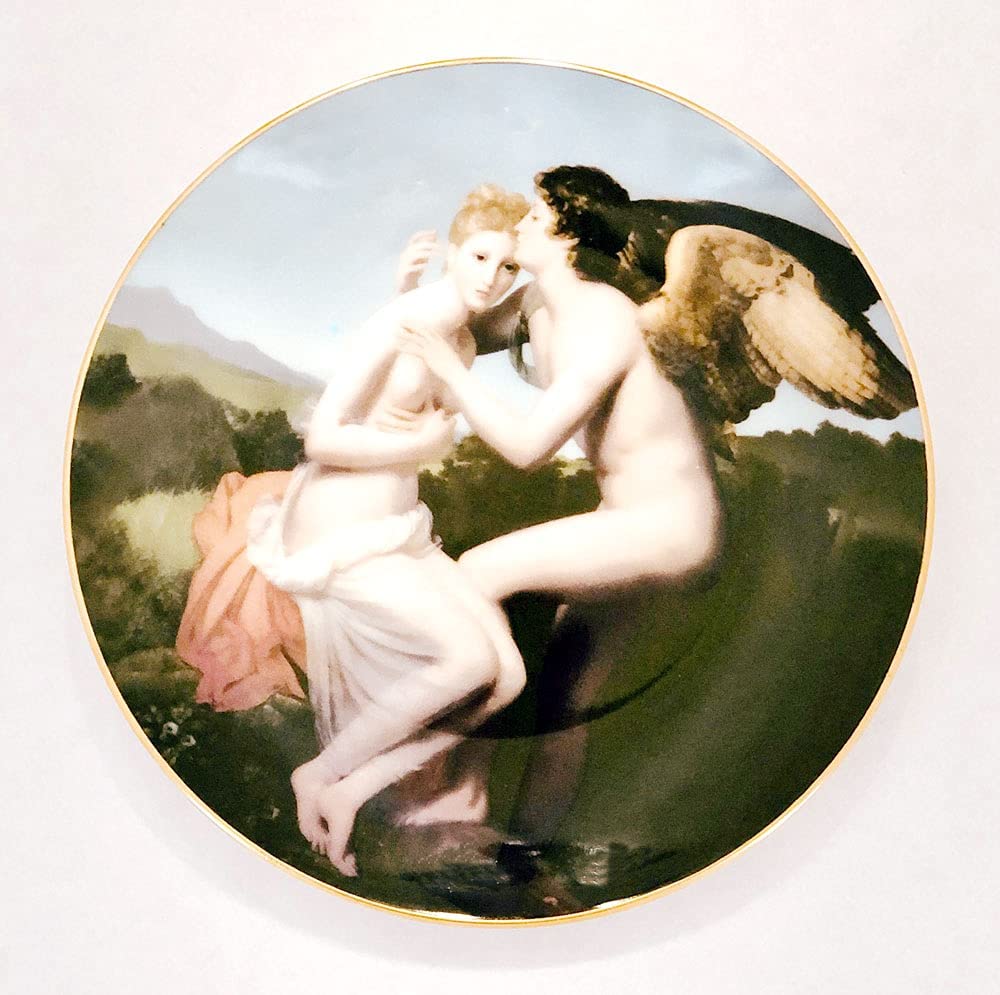 Cupid & Psyche Plate 6.5 "Round (Love Conquers All) Bone China - Royal Gift