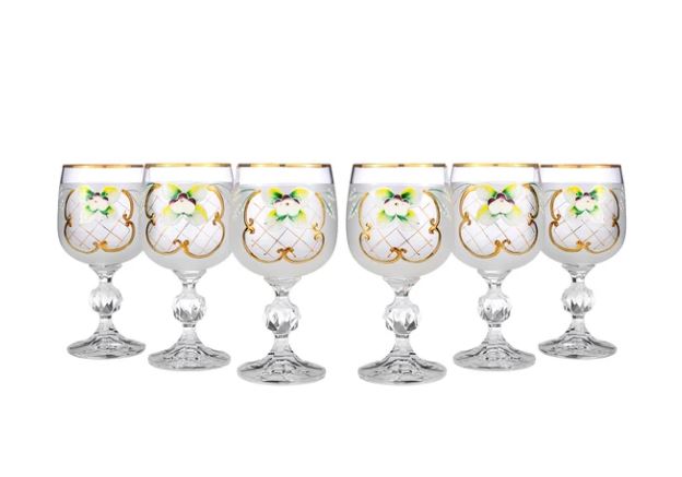 Bohemia Wine Glasses 6-Piece set 6-OZ - Royal Gift