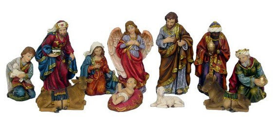 Nativity Set 11-Piece Ceramic 8" Figurines - Royal Gift