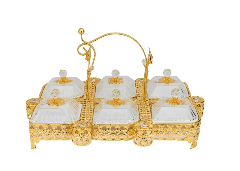 Sectional Candy Tray Gold Plated from Joseph Sedgh - Royal Gift