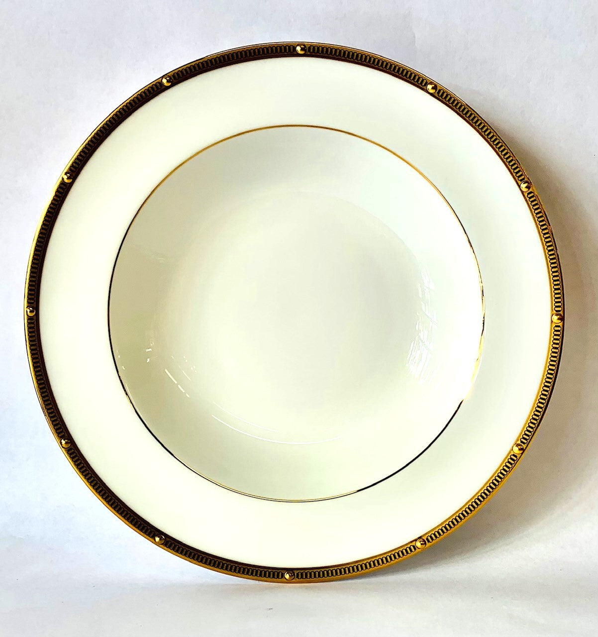 Noritake Rochelle Gold Soup Bowl 12oz. Bone China, 8.5"diameter - Royal Gift