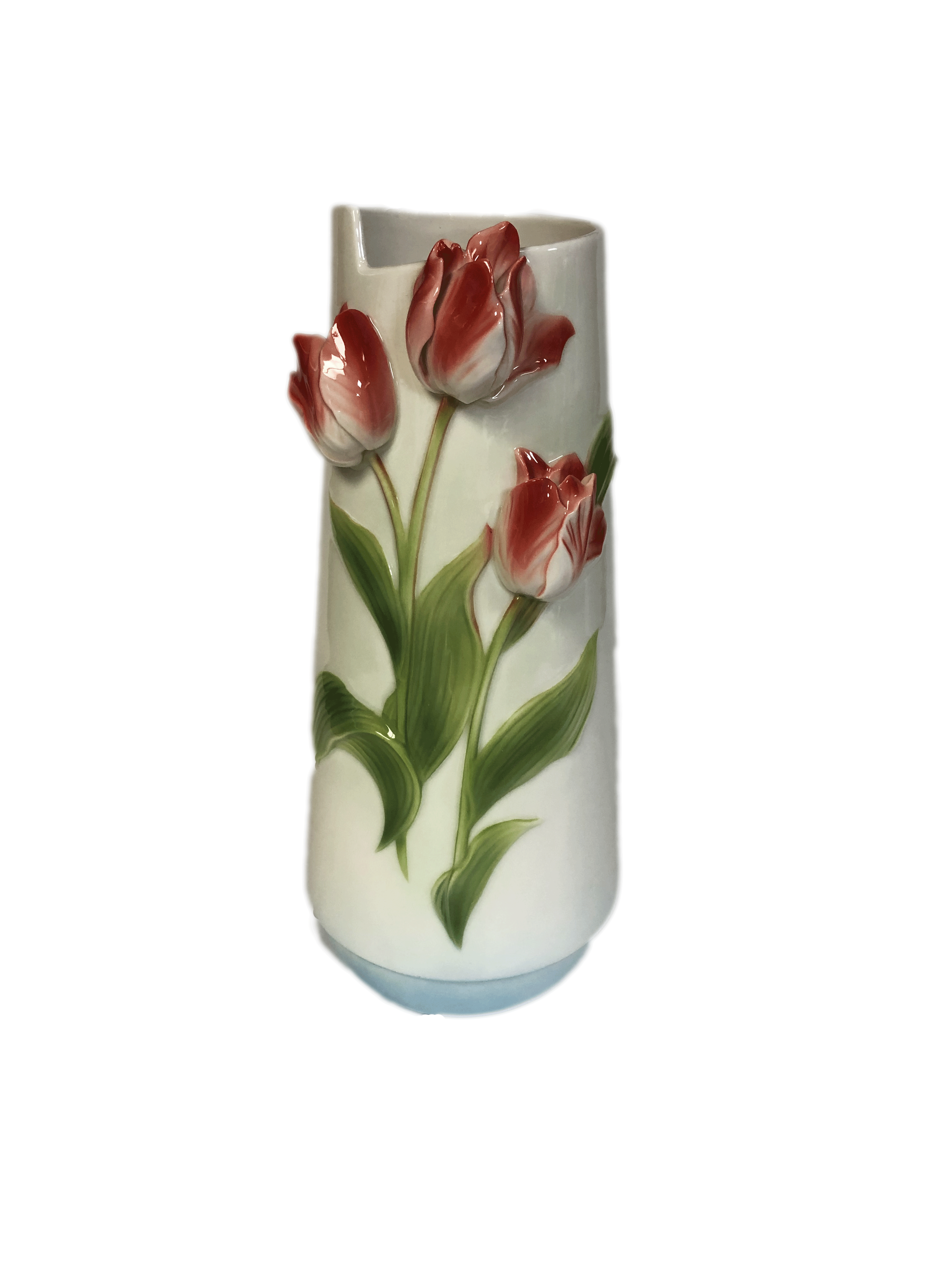 White Tulip Vase 14.5" - Royal Gift