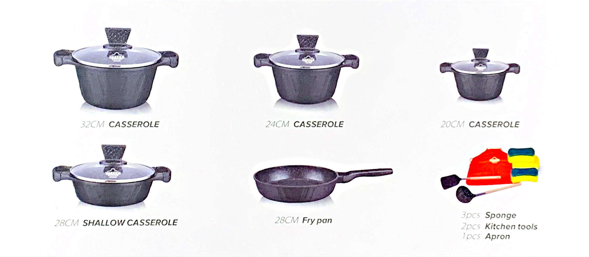 Granite Cookware 15 piece Set Uakeen Collection. - Royal Gift