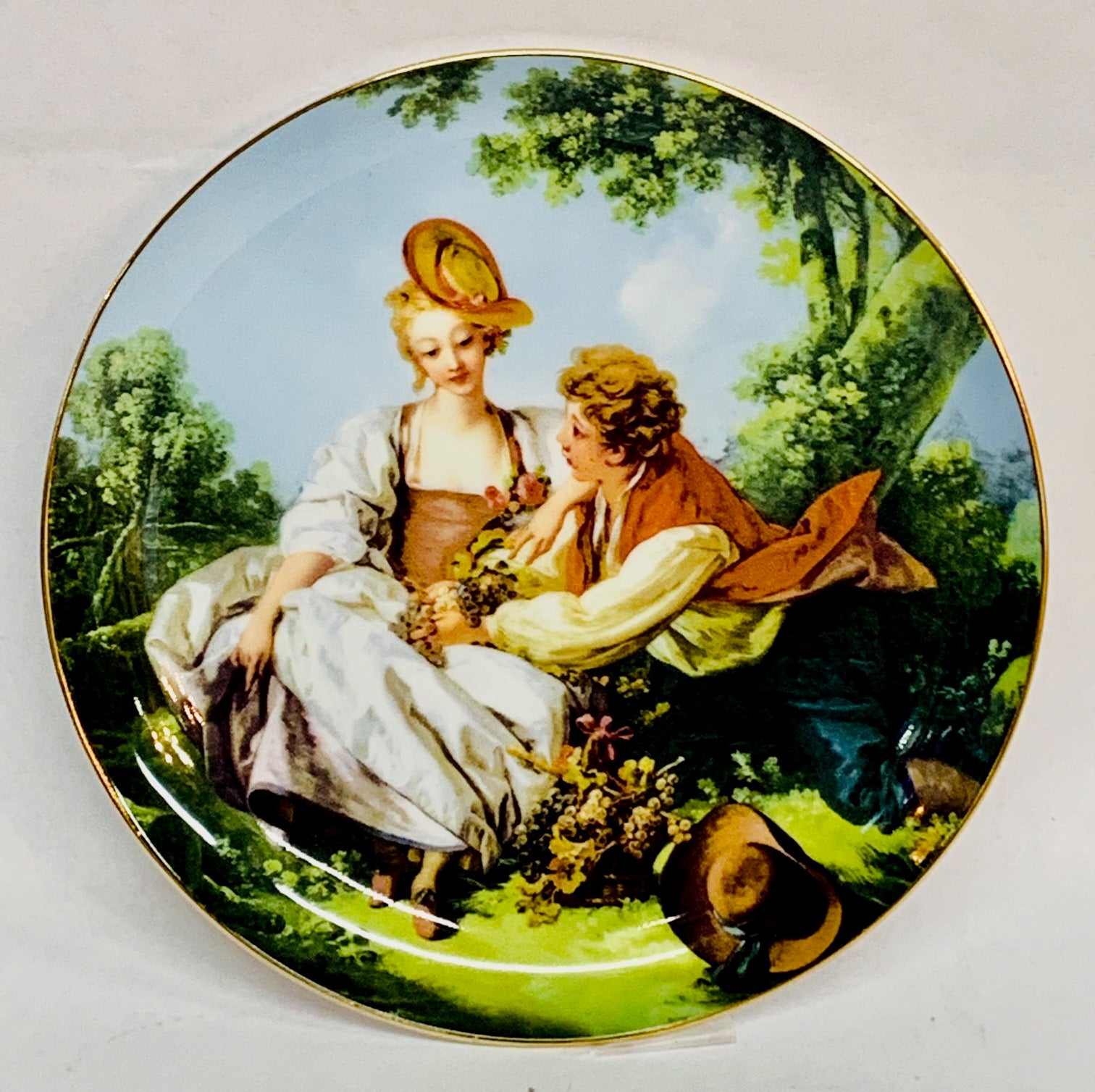 Lovers Bone China 7" Plate Victorian Style - Royal Gift