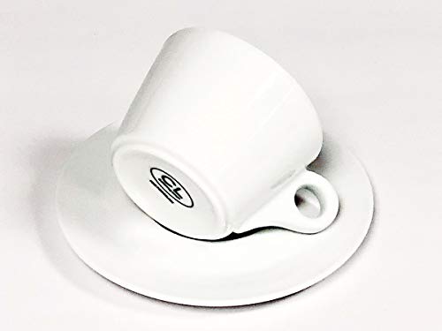 Cappuccino Set of 4 Cups and 4 Saucers in White - Royal Gift