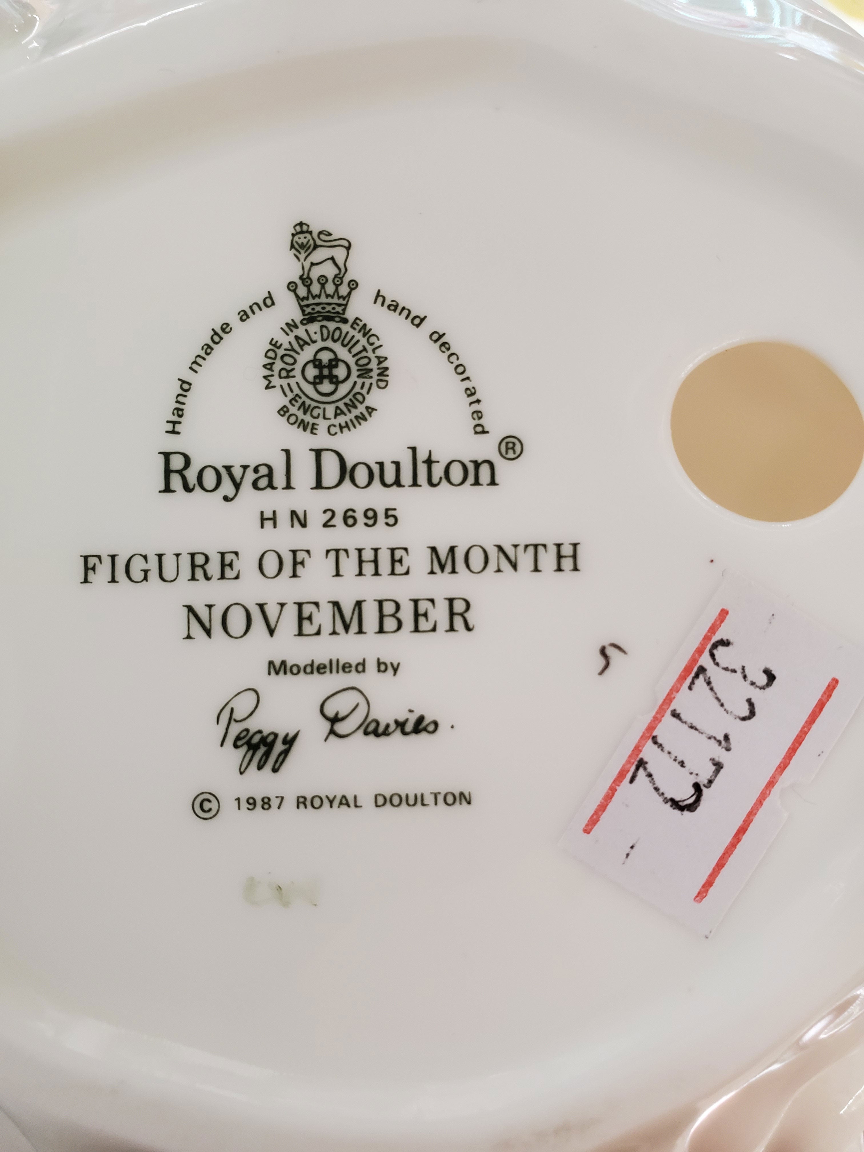 Royal Doulton November Figurine of the Month collection HN2695 - Royal Gift