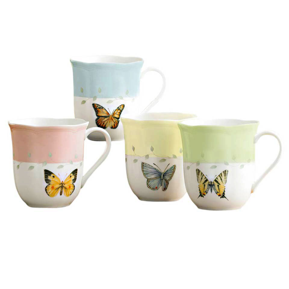 Lenox Butterfly Meadow Dessert Mug Set of 4 - Royal Gift