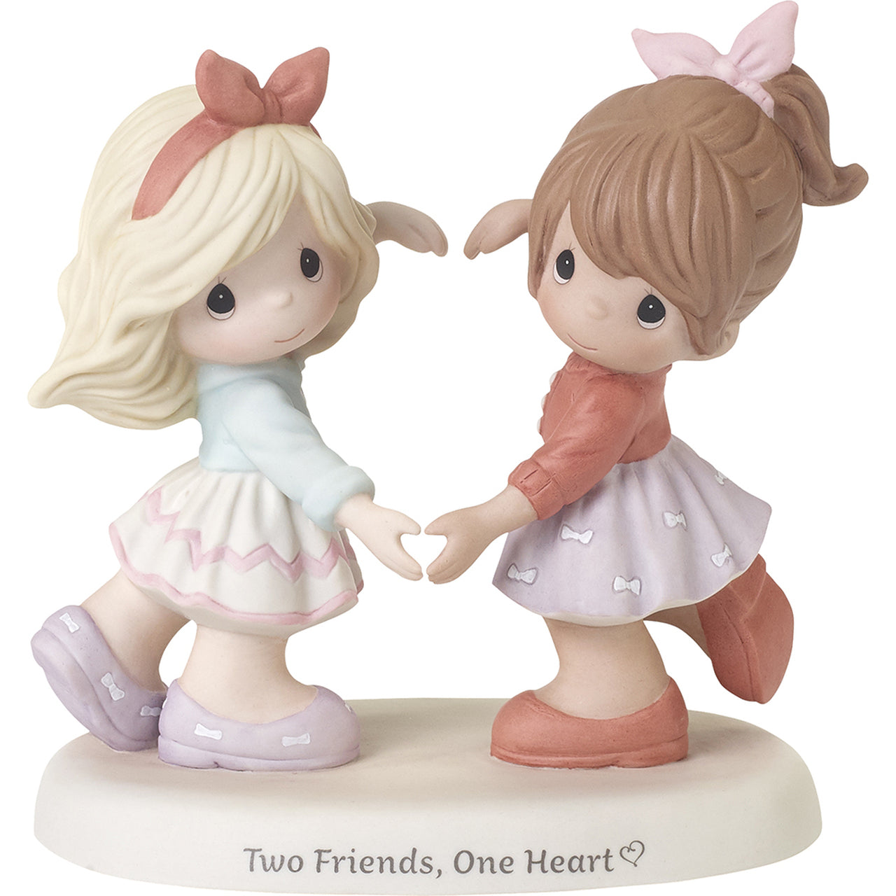 Precious Moments Two Friends One Heart Figurine Porcelain Bisque - Royal Gift