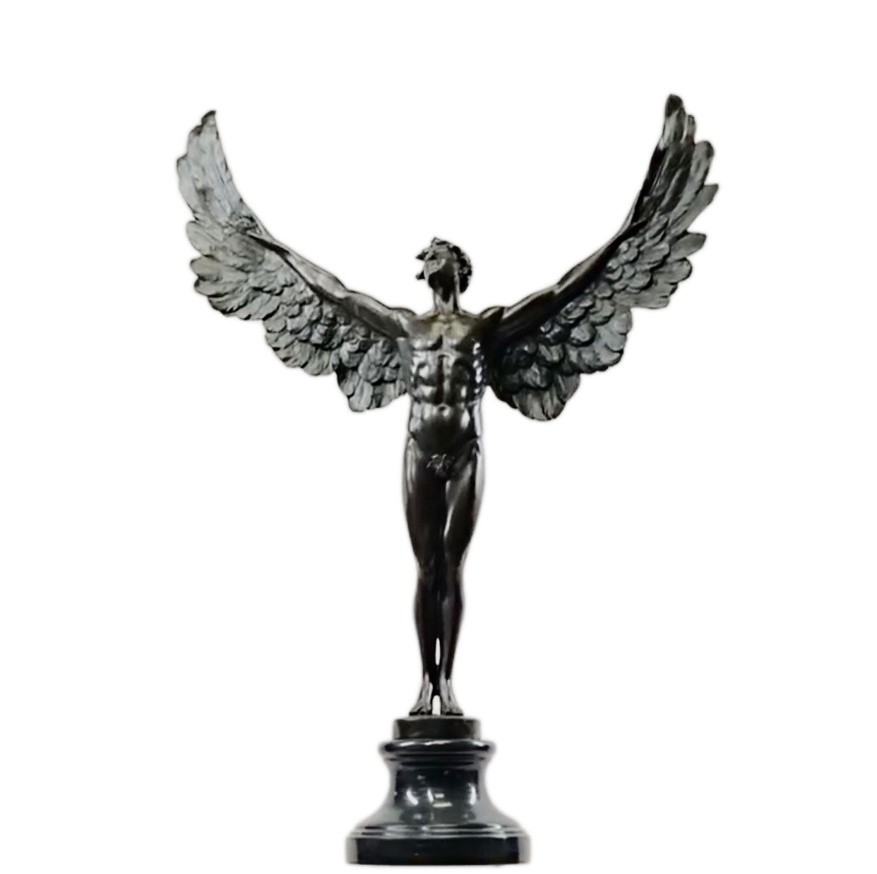 Icarus Mythology Bronze metal statue on marble base 23"wide X 8"deep X 32"tall - Royal Gift