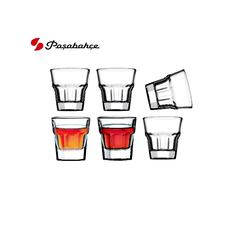 Shot Glasses - Pack of 6 by Pasabahce Casablanca - Royal Gift
