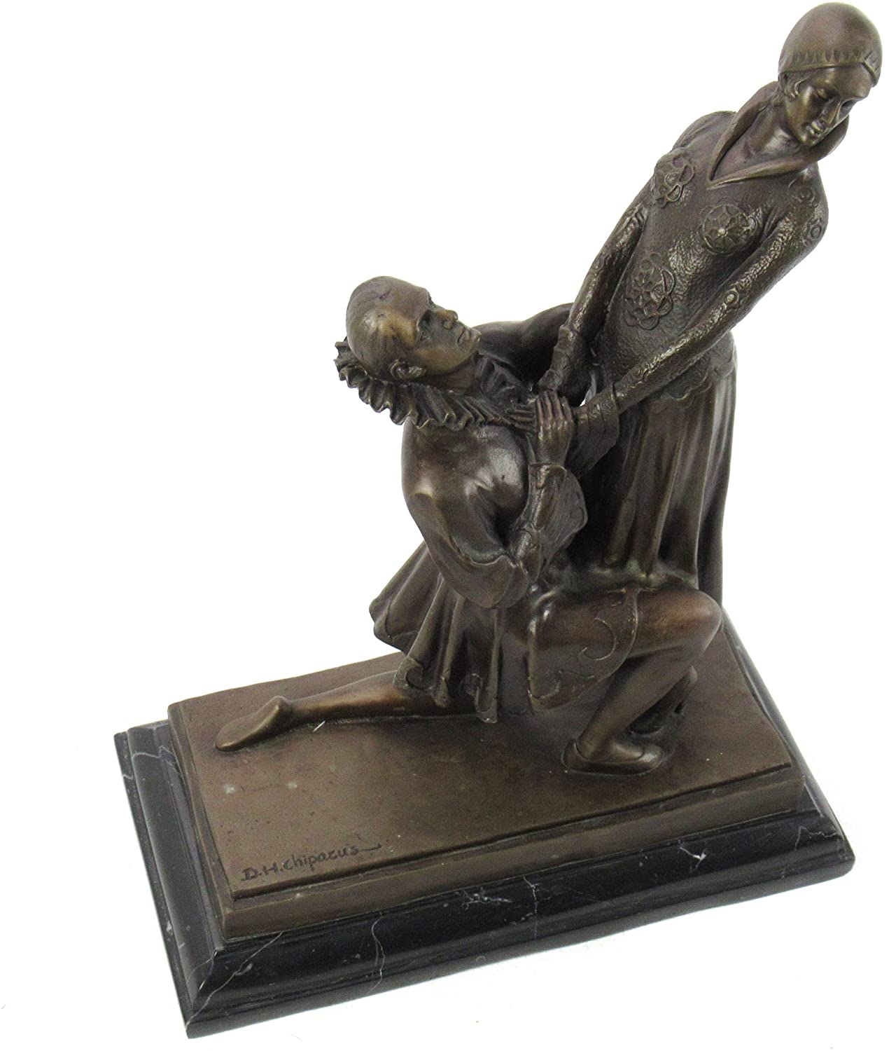 Proposal Bronze metal statue on marble base 10.5"wide X 5.5"deep X 13.5"tall - Royal Gift