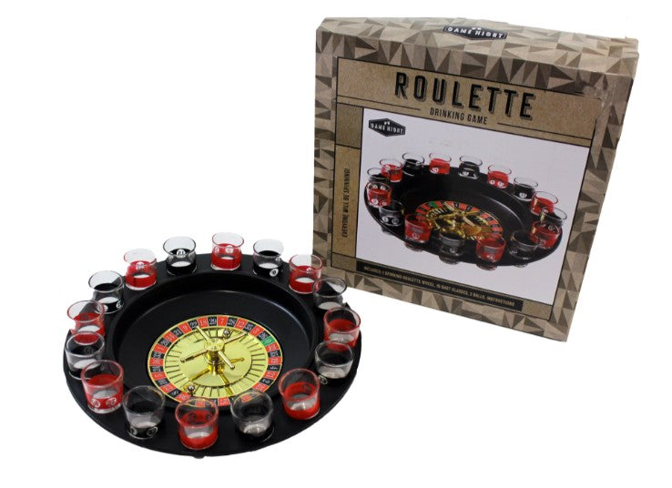 Casino-Style Spin & Shot Glass Roulette Complete Set Drinking Game - Royal Gift