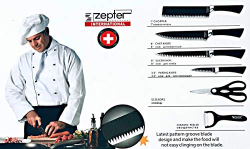 Zepter Knife Set 6 Piece with Non Stick Coating - Royal Gift