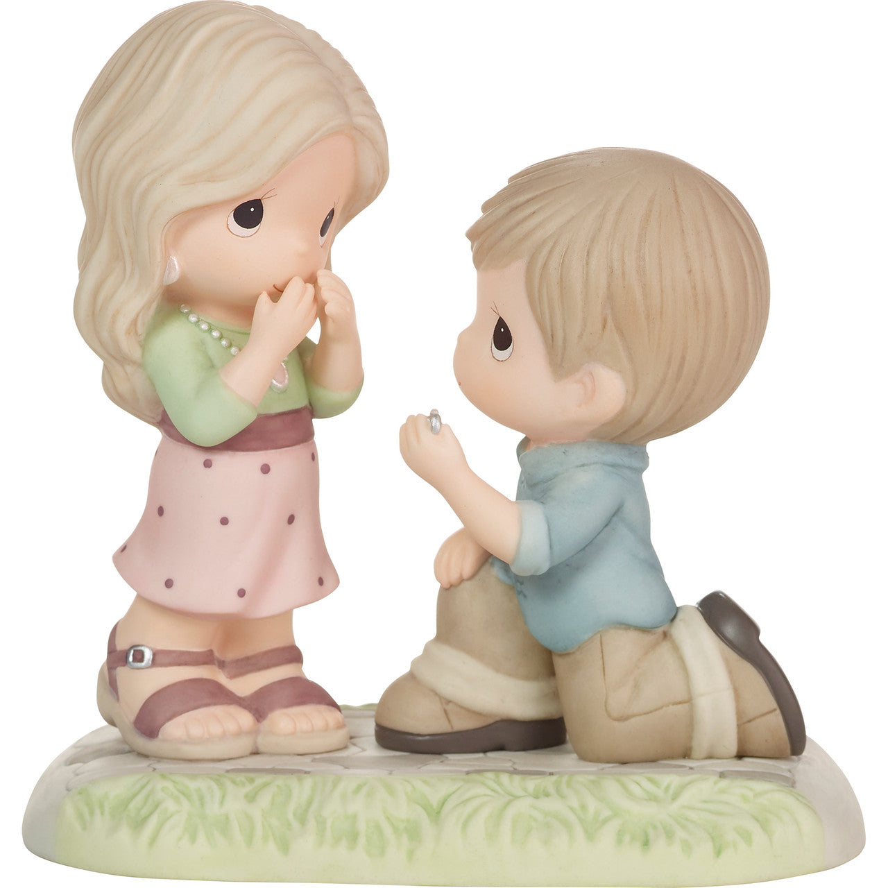 Precious Moments Will You Be Mine? Engagement Porcelain Figurine - Royal Gift