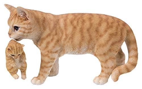 Cat Orange Tabby Mother Holding Kitten - Royal Gift