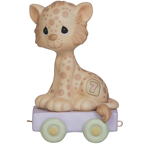 Precious Moments Birthday Train age 7 'Wishing You GRR-Eatness' Bisque Porcelain Figurine - Royal Gift