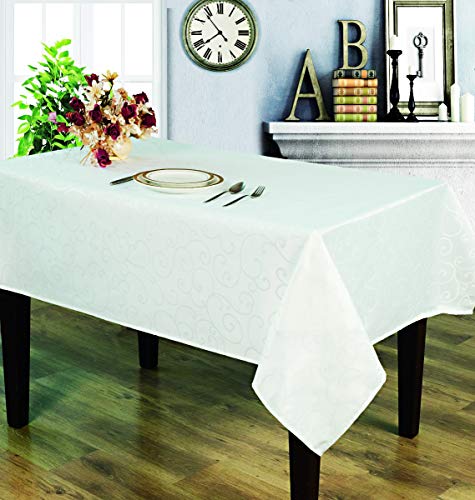 Table Cloth Jacquard White (52X70) - Royal Gift