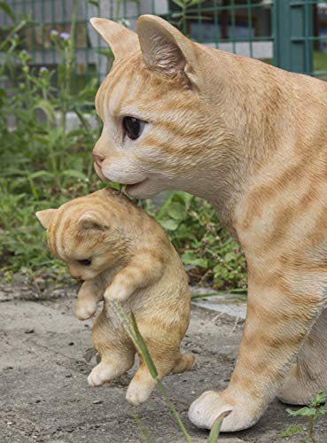 Cat Orange Tabby Mother Holding Kitten - Royal Gift