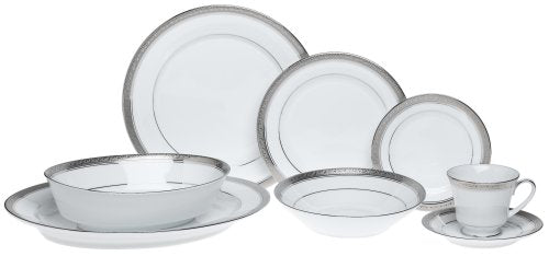 Noritake Crestwood Platinum Dinnerware Set, 50 Piece Set, Service for 8 - Royal Gift
