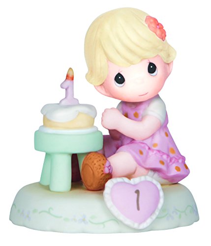 Precious Moments Age 1 Girl Birthday Gifts, Growing in Grace, Porcelain Figurine - Royal Gift