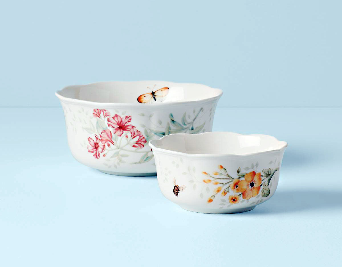 Lenox Butterfly Meadow Bowls 2 Piece Set - Royal Gift