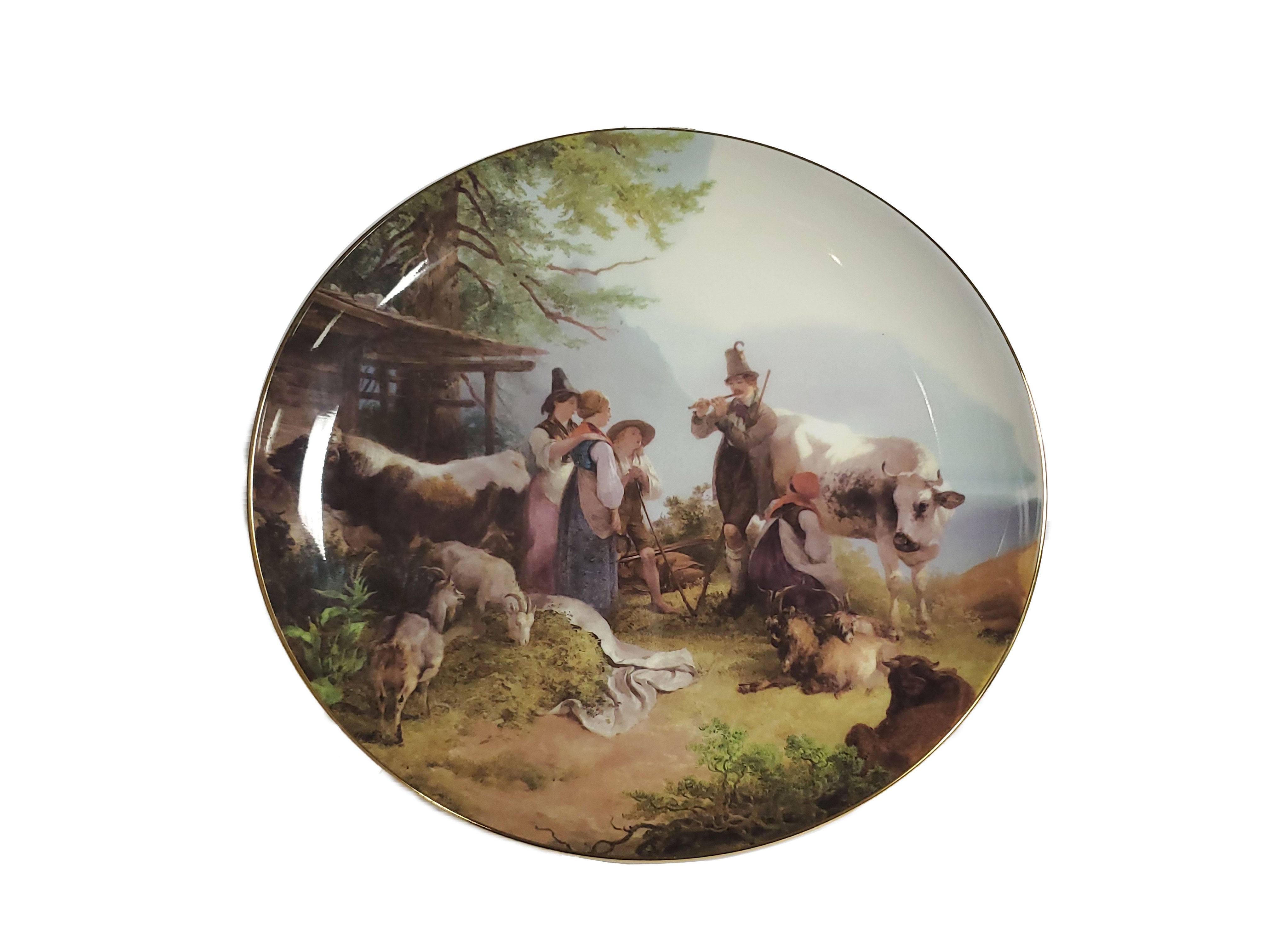 Victorian Decorative Farmer Plate 8" Bone China - Royal Gift