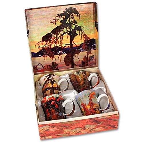 Tom Thomson Mugs Set of 4, bone china from the McIntosh collection - Royal Gift