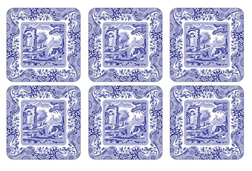 Blue Italian Coasters Set of 6 by Pimpernel - Royal Gift