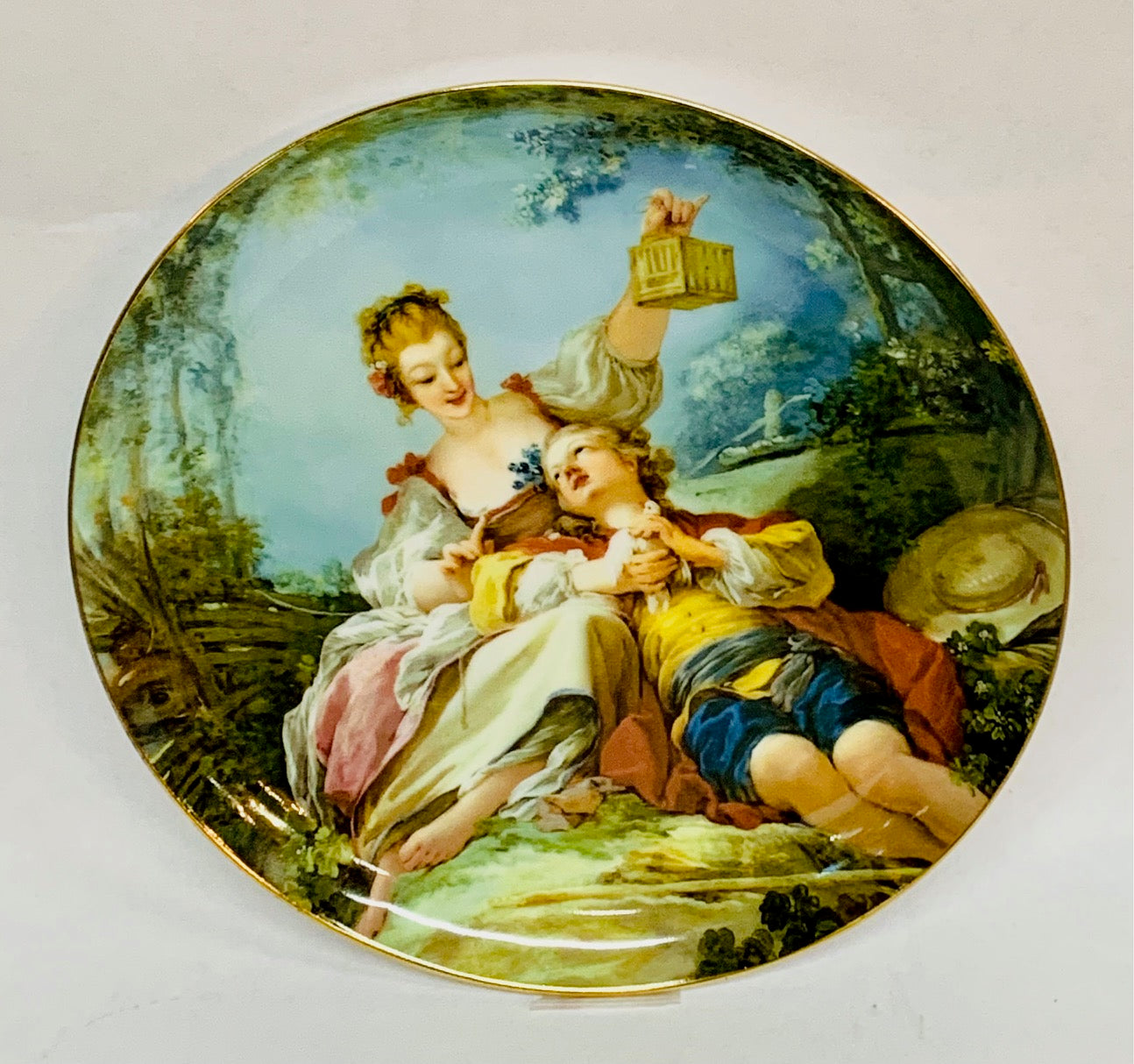 Happy Lovers Bone China 7" Plate Victorian Style - Royal Gift
