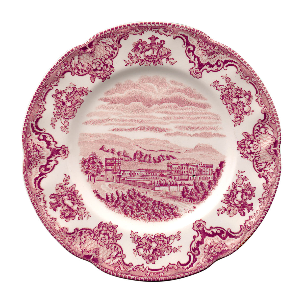 Johnson Brothers Old Britain Castle 8" Salad Plate Pink, Set of 6 - Royal Gift