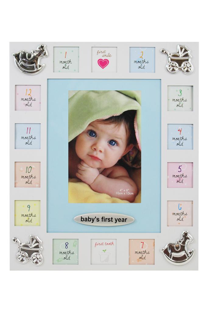 Baby 1st Year Photo frame - Blue - Royal Gift