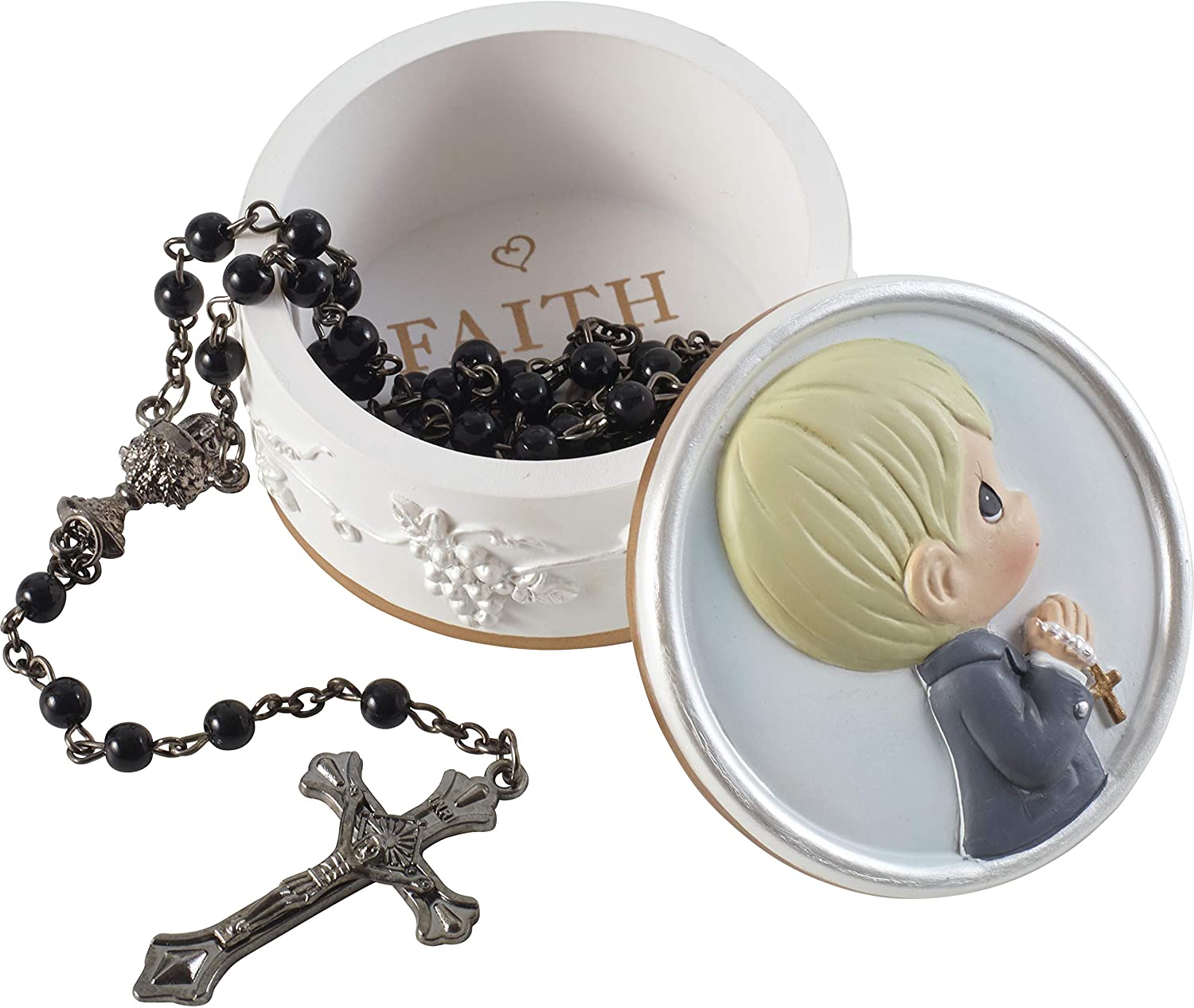 Precious Moments Faith is The Light That Guides You Boy Rosary Box with Rosary - Royal Gift