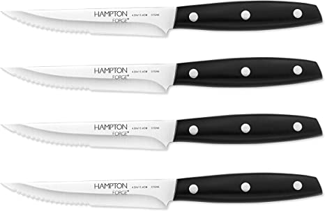 Hampton Forge Steak Knives Set of 4 Mirage Black collection - Royal Gift