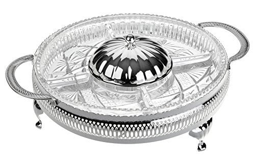 Queen Anne 5 Section Hors d'oeuvre with Lid Silver-Plated - Royal Gift