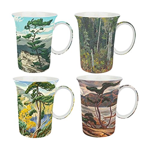 Group of Seven Mugs Set of 4, bone china from the McIntosh collection - Royal Gift