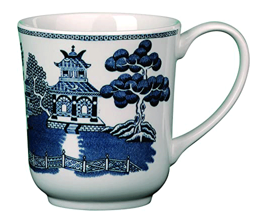 Johnson Brothers Willow Blue Mugs, Set of 6 - Royal Gift